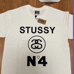White N4 STUSSY SHIRT 