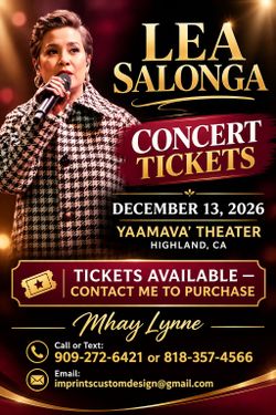Lea Salonga Concert Tickets