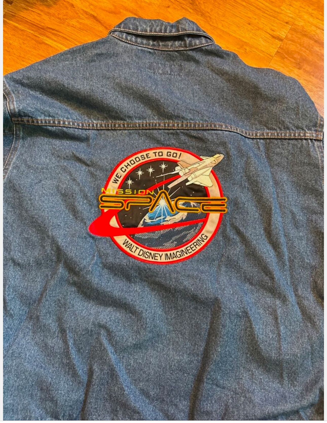 Very Rare Walt Disney Imagineering Mission Space Jean Jacket XL