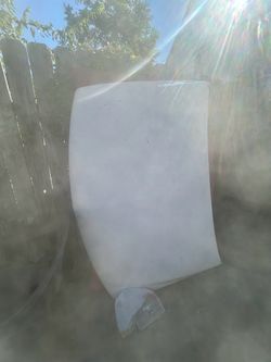 For sale white Chevy bubble eye hood part