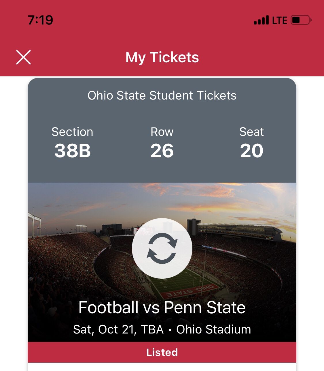 OSU Penn state ticket