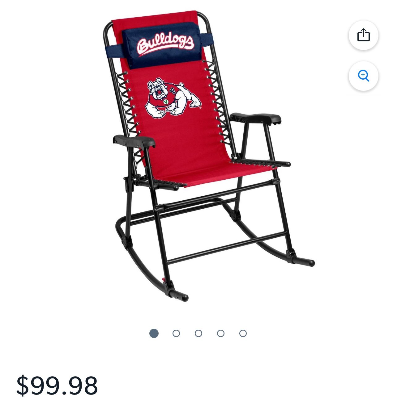 Logo Brands Fresno State Bulldogs Bungee Rocker