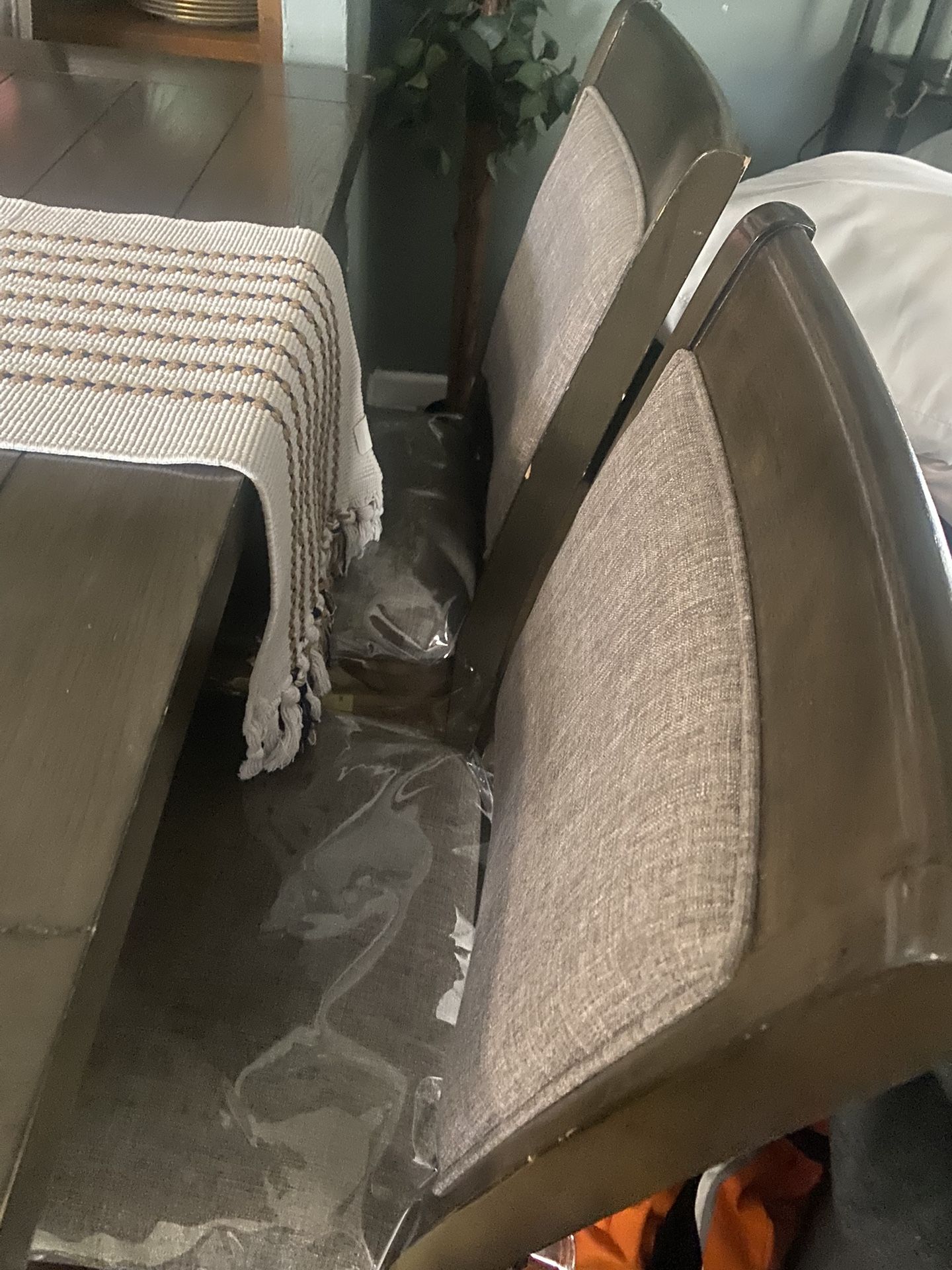 Dining table with 6 chair.