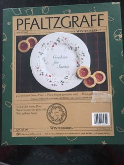 Cookies for Santa- Pfaltzgraff winterberry plate