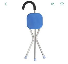 Silla-Bastón para Caminar Portátil Black / Black Portable walking Chair
