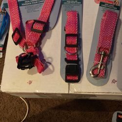 Dog Harness Leash And Collar Set