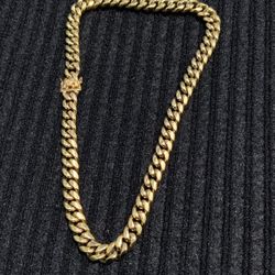 14K gold plated 14 mm Cuban Link chain
