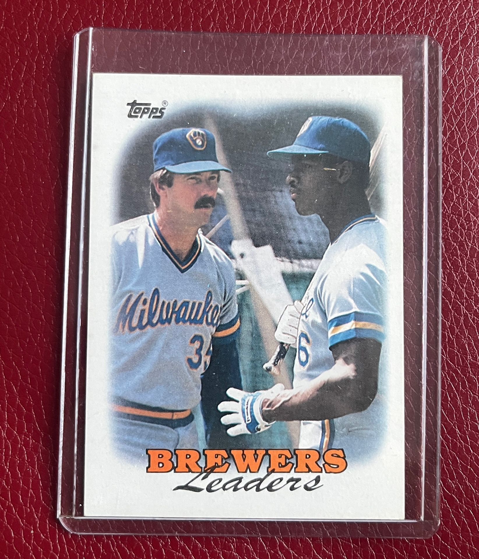 1988 Topps #639 Brewers Leaders Milwaukee Brewers Baseball Card