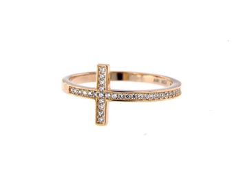 925 Sterling Silver Ring with Rose Gold Overlay