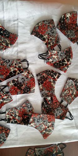 Unisex African print face masks restocked