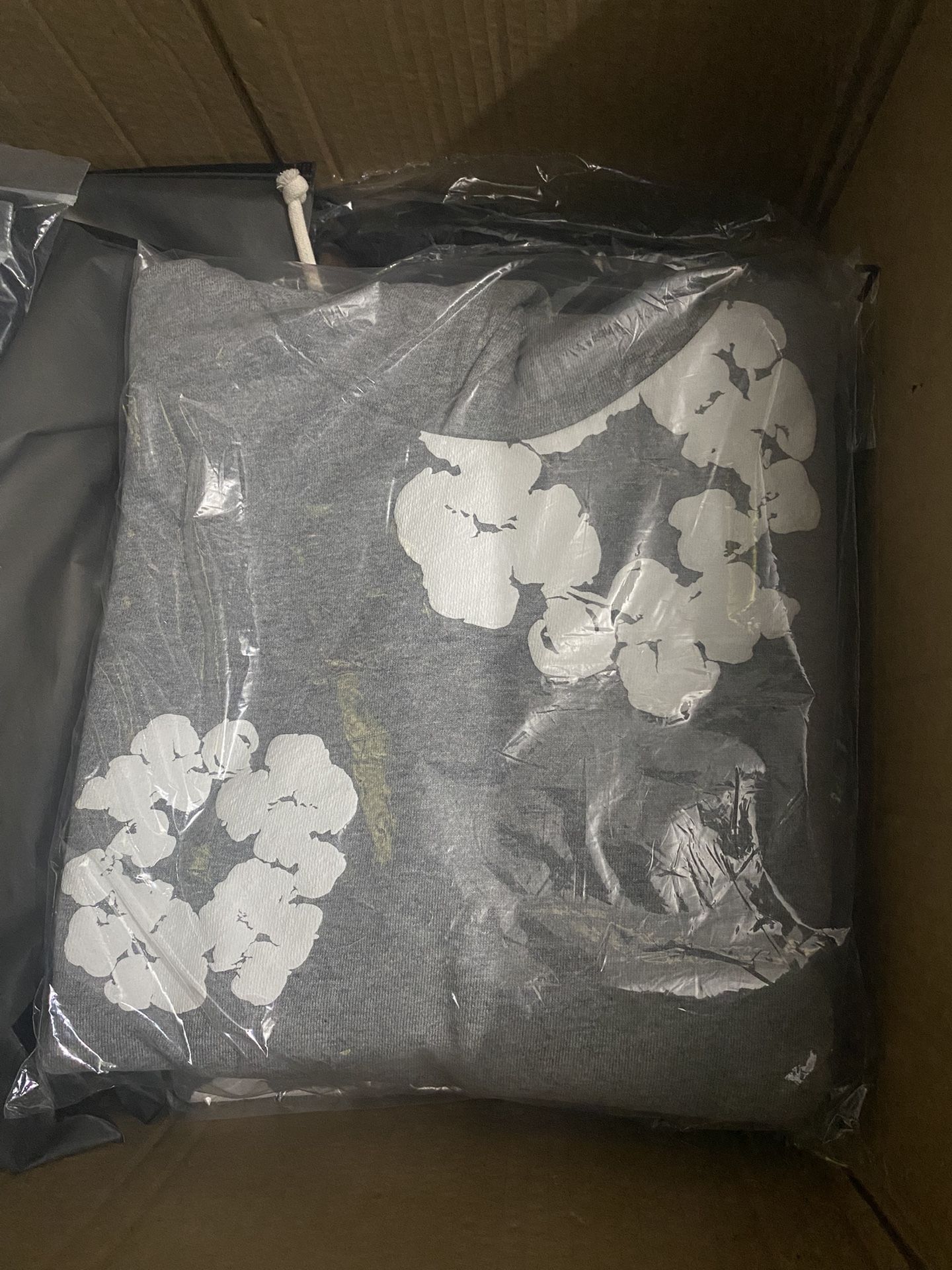 Black And Grey Denim Tear Hoodies