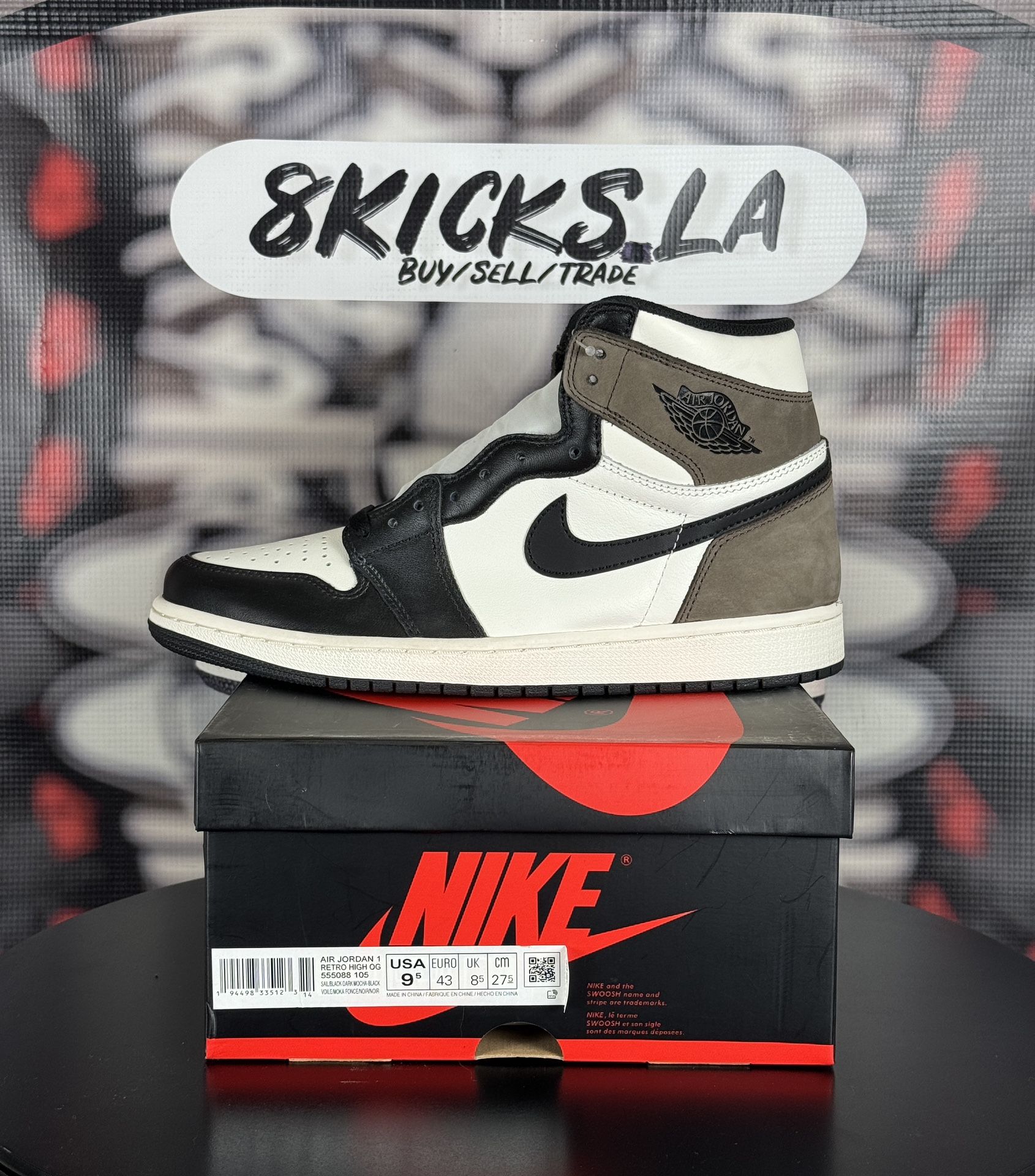 Jordan 1 Retro High “Dark Mocha” Size 9.5Men