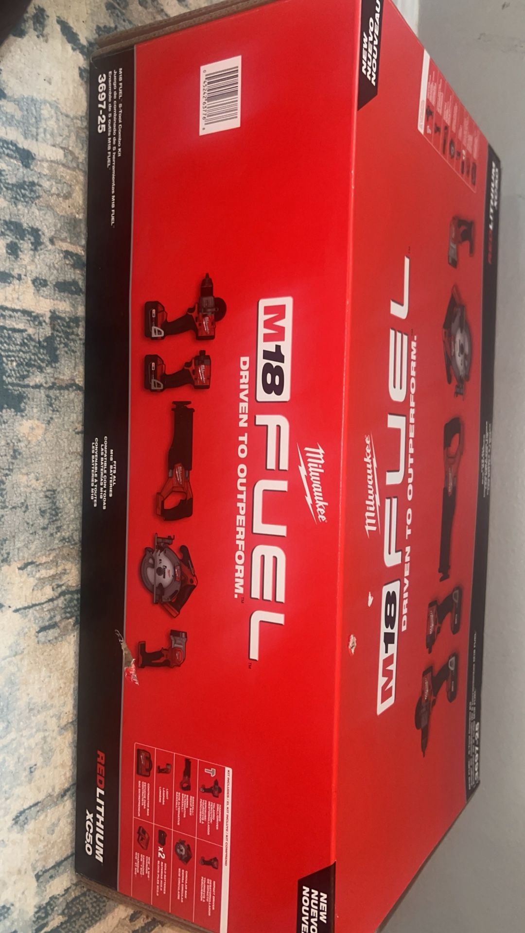 Milwaukee M18 FUEL 18V Lithium-Ion Brushless Cordless Combo Kit (5-Tool) with Two 5.0 Ah Batteries, 1 Charger 1 Tool Bag