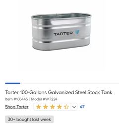 Tarter 100-Gallons Galvanized Steel Stock Tank