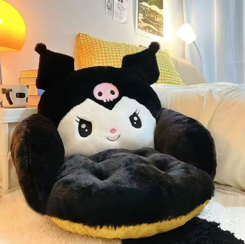 Kuromi Cushion Backrest - Cozy Non-Slip Chair Cushion for Dorms & Offices | Perfect Support for Study, Work & Relaxation