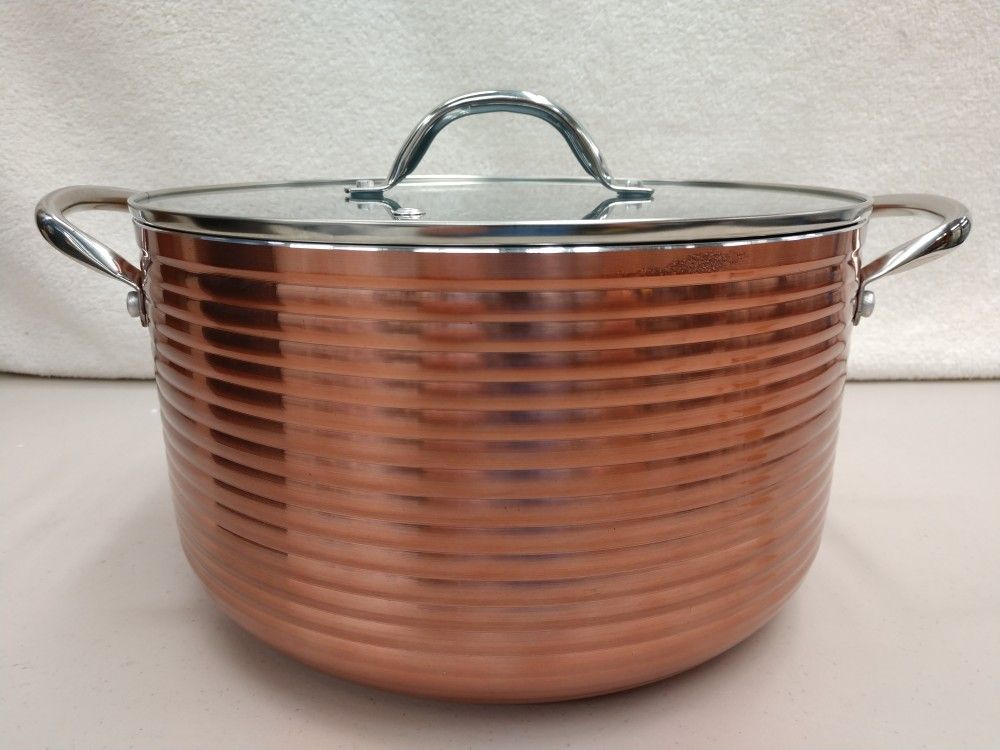 8 Qt Copper Non Stick Stock Pot - NIB