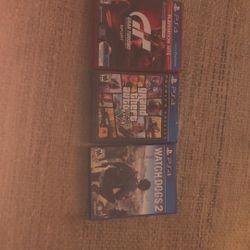 Ps4 Game Lot Gta Preamium Edition Gran Turismo Sport Whach Dogs 2