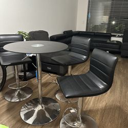 Modern Kitchen Table with Bar Chairs