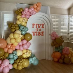 Birthday, Balloons, Balloon Garland, Backdrop, Baby shower; Gender Reveal