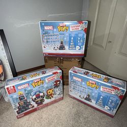 Funko Pop! Bitty Pop Marvel Countdown Calendar. Set of 3 Sealed