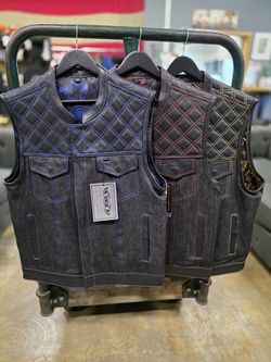Leather/ Denim Vests $175 FIRM