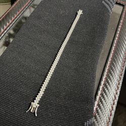 Moissanite Bracelet in 925 Sterling Silver 6.5inches