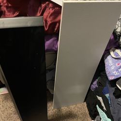 Black And White Long Shelves 