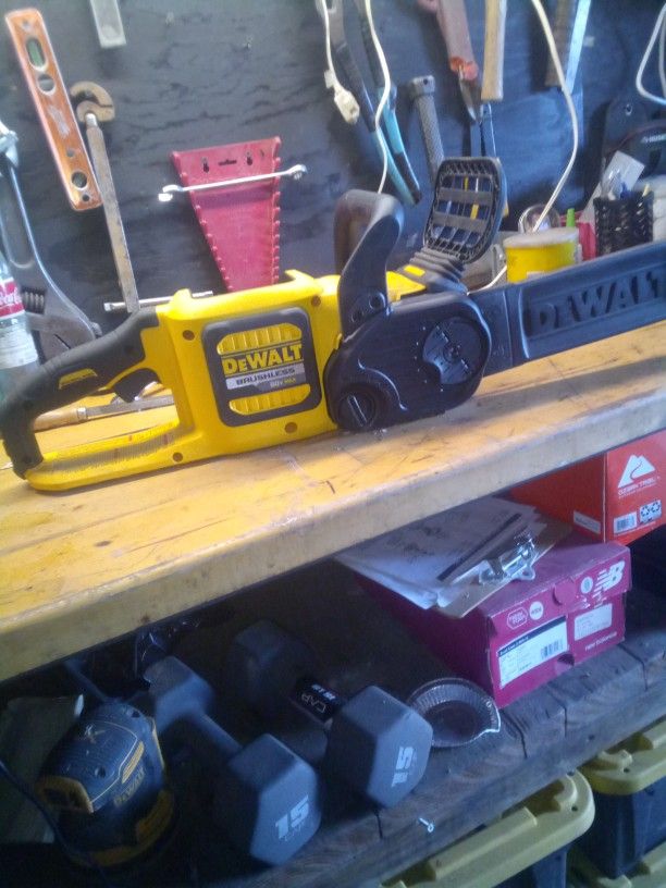 DeWalt Brushless 60 Volt Max Plus Takes 20 Volt 16 Inch Cordless Chainsaw No Battery No Charger Just Two Brand New
