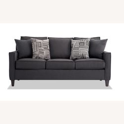 Jessie 80” Gray Sofa with 4 Pillows