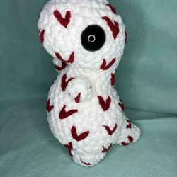 Crochet Heart Dino Plushie