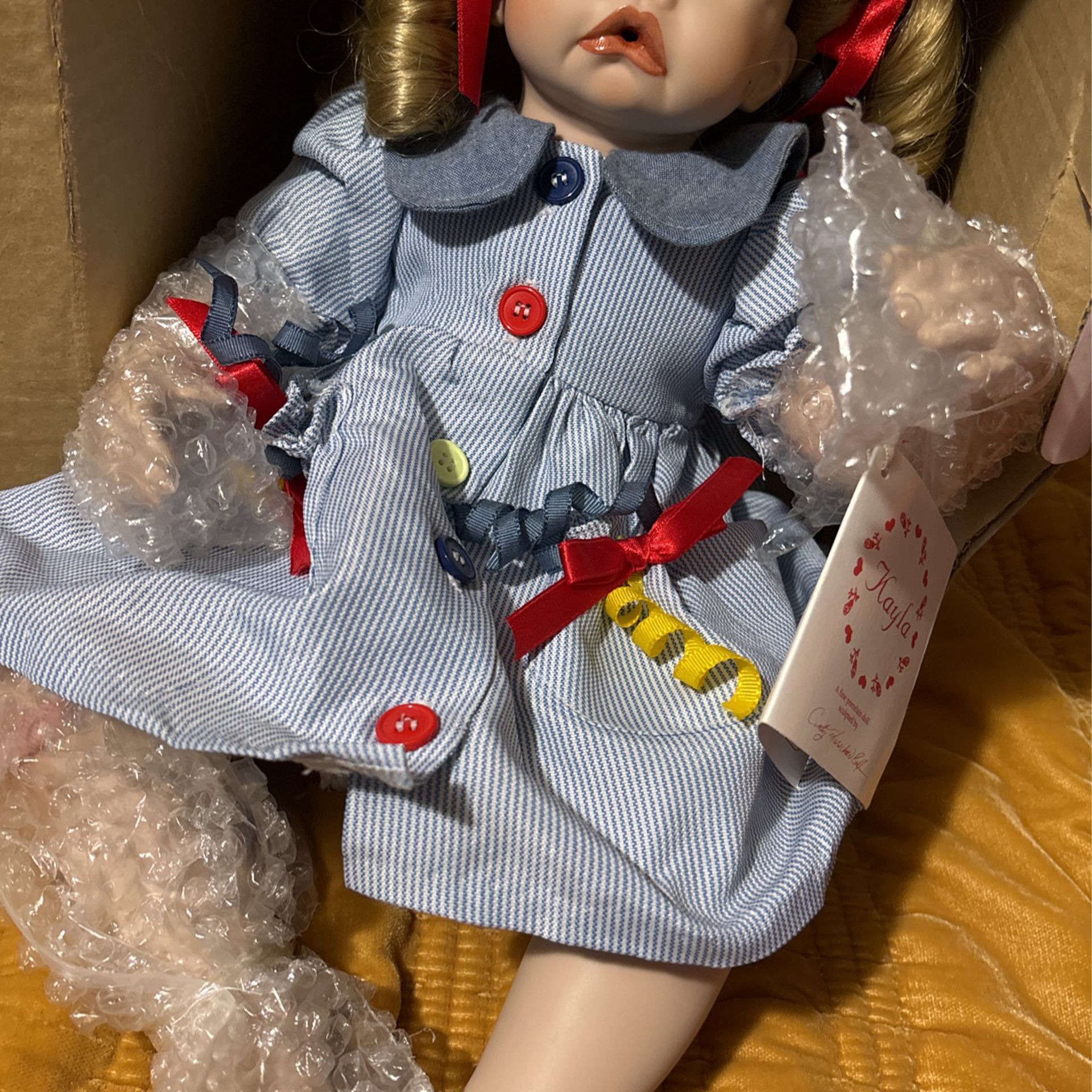 Porcelain Doll Named Kayla A Fine Porcelain Doll Sculpted By Cindy