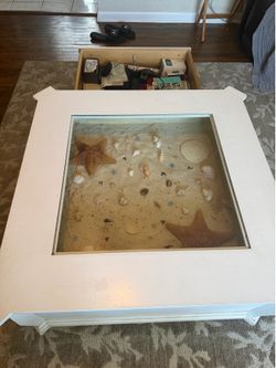 Solid wood glass top table