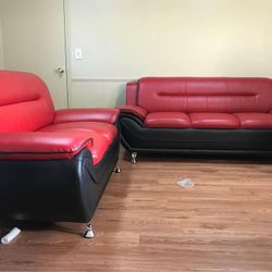 🤩 Brand New Leather Sofa Loveseat Chair