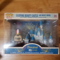 Disneyland 65th anniversary Sleeping beauty castle and Mickey Mouse funko pop