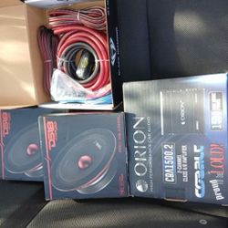Brand New 2  Ds18 6.5 Mids Orion 1500w 2ch Amp And 4ga Amp Kit $200firm Price Pickup Only Serious Buyers Please Yes It Is Avaliable 