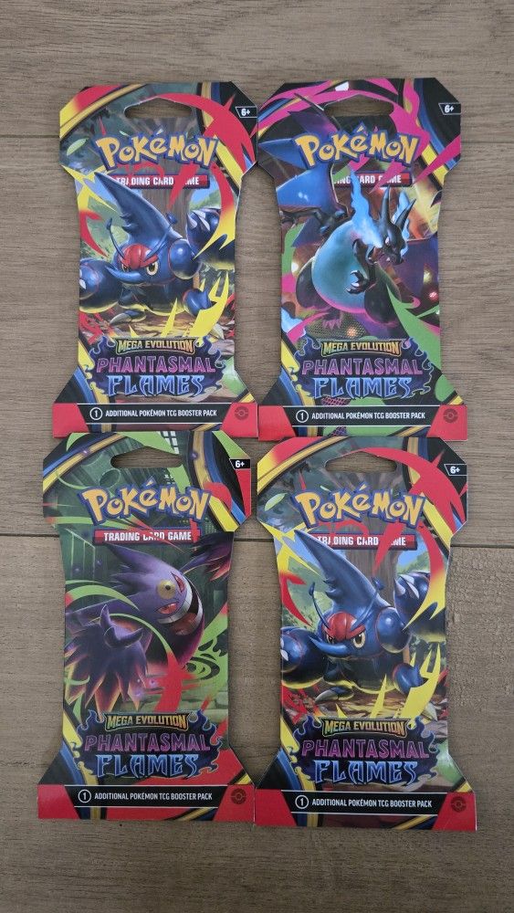For Sale:
Brand New in Box Pokemon Trading Card Game TCG Mega Evolutions Phantasmal Flames Sleeved Pack