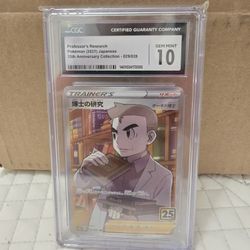 Pokemon Professor Research Cgc 10