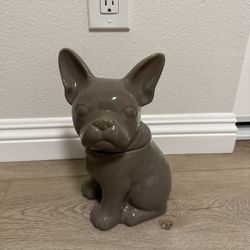 Grey French Bulldog Cookie Jar
