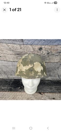 M1 Military Helmet With Liner Korean War Era Battle Combat Vintage Seam In Front