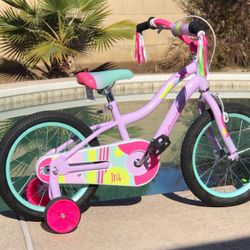 Schwinn 16" Kids Boys Girls Bicycle Training Wheels Adjustable Iris Bike Purple