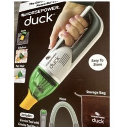 NEW Horsepower Duck Vacuum Ultra Compact Cordless Easy to Store New, Open Box, Missing Storage Bag Compact Design