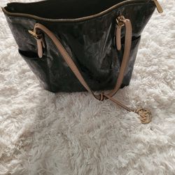 MK Mirror Metallic Item MD Tote Shoulder Bag Handbag Purse - Nickel