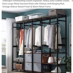 Closet Storage Rack For Clothes Very Sturdy 