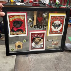 Cute Pug Framed Picture 