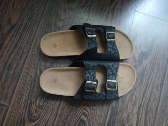 Leopard print sandals