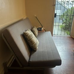 Futon Frame & Futon Matress  Stained. 