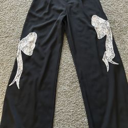 Womens Bow Dress Pants