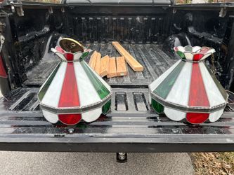 Vintage Stained Glass Light Fixtures