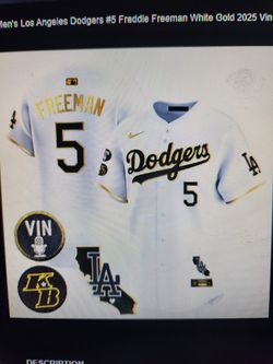 LA Dodgers  FREEMAN Limited Edition Kobe BRYANT K/B Patch & SKULLY VIN Patches Men's & Ladies