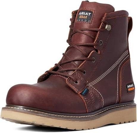 NEW SZ 7 or 9 Or 9.5 Men Work Boots Ariat Rebar Wedge 6" Waterproof Soft Toe Boot